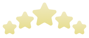 five stars arranged in an arch layout